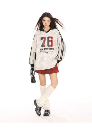 Stripe Oversized Sporty graphic Jersey