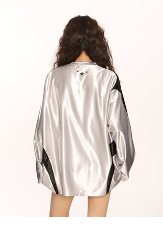 Metallic sporty graphic Jersey