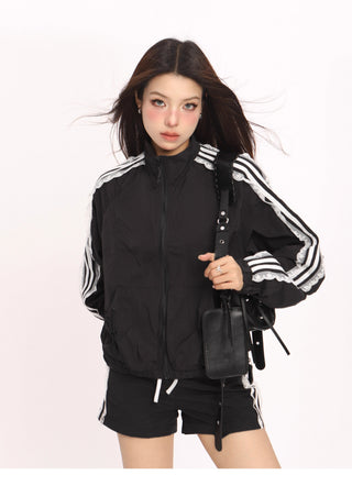 Lace Stripe sports track jacket