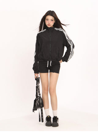 Lace Stripe sports track jacket