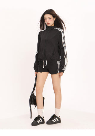 Lace Stripe sports track jacket