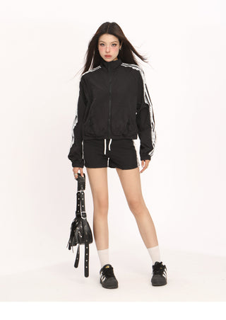 Lace Stripe sports track jacket