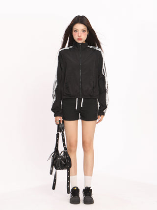 Lace Stripe sports track jacket