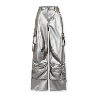 [NAWS] Loose wide-leg leather pants