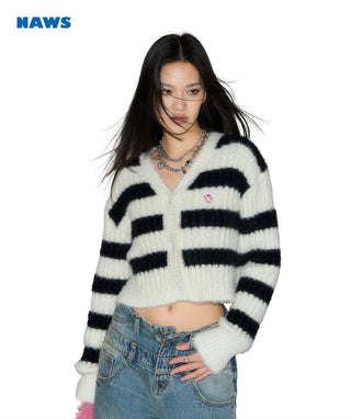 [NAWS] Striped Knitted Cardigan