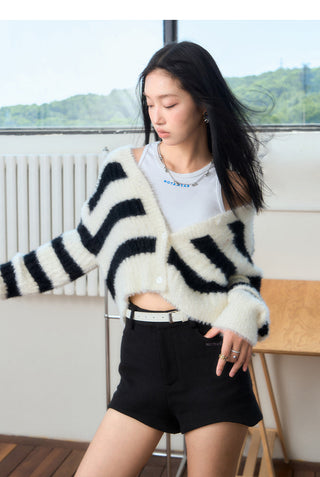 [NAWS] Striped Knitted Cardigan