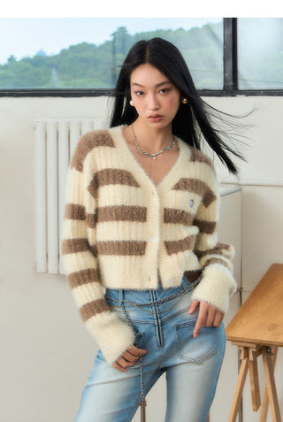 [NAWS] Striped Knitted Cardigan