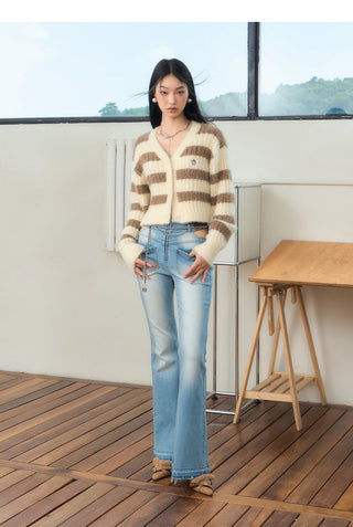 [NAWS] Striped Knitted Cardigan