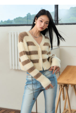 [NAWS] Striped Knitted Cardigan