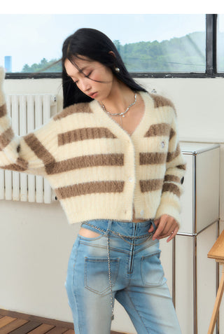 [NAWS] Striped Knitted Cardigan