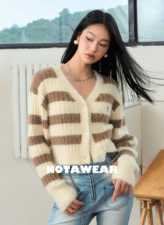 [NAWS] Striped Knitted Cardigan