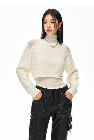 [NAWS] Off-shoulder knitted sweater