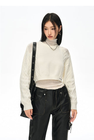 [NAWS] Off-shoulder knitted sweater