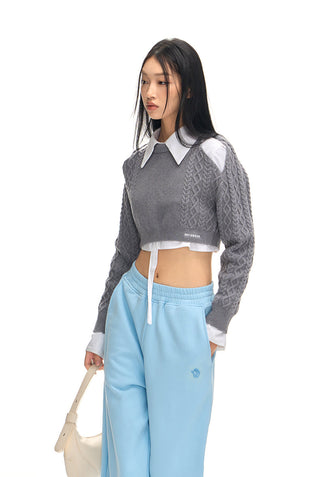 [NAWS] Off-shoulder knitted sweater