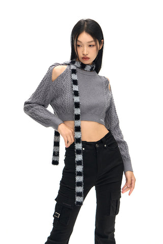 [NAWS] Off-shoulder knitted sweater