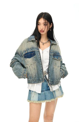 [NAWS] Oversize Washed Denim Jacket