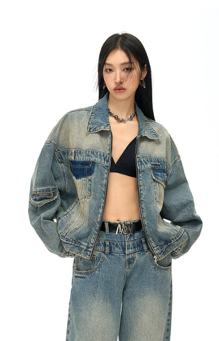 [NAWS] Oversize Washed Denim Jacket