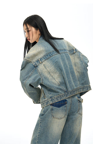 [NAWS] Oversize Washed Denim Jacket