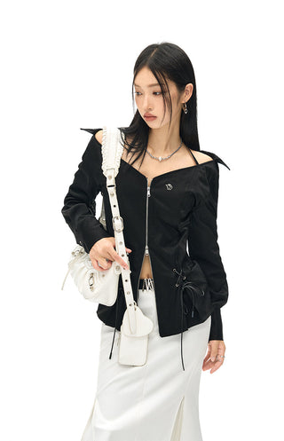 [NAWS] Tencel waist halter shirt jacket