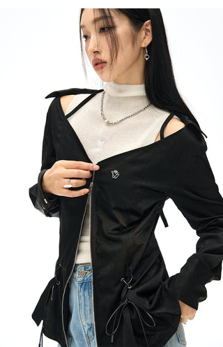 [NAWS] Tencel waist halter shirt jacket