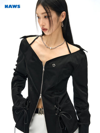 [NAWS] Tencel waist halter shirt jacket