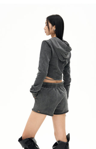 [NAWS] Slim Fit Knitted Sweater & Shorts Set