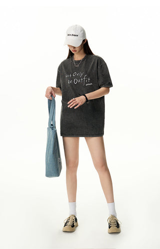 [NAWS] Oversized embroidered T-shirt