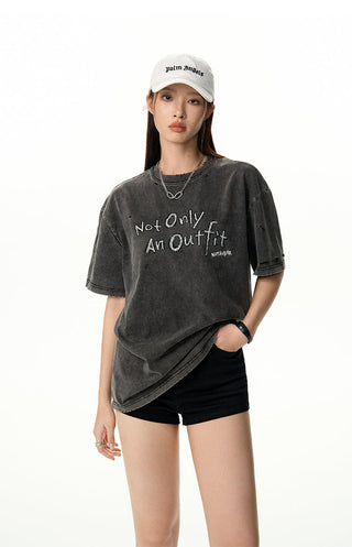 [NAWS] Oversized embroidered T-shirt