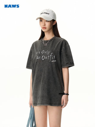 [NAWS] Oversized embroidered T-shirt