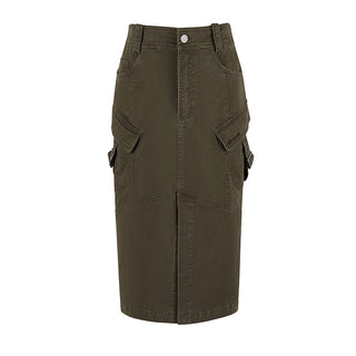 [NAWS] Workwear Cotton  Midi Skirt