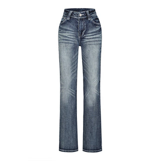 [NAWS] Low-waist elastic denim pants