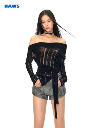 [NAWS] Slim Waist Off shoulder top