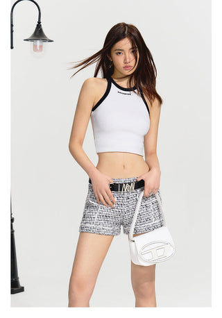 [NAWS] Tweed low waist shorts