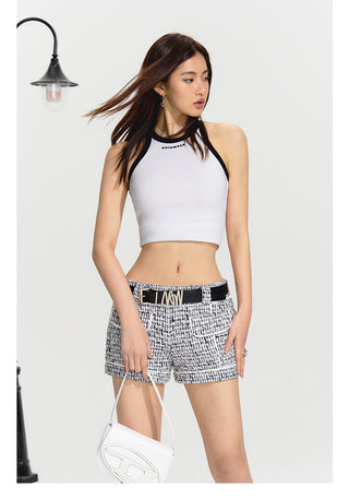 [NAWS] Tweed low waist shorts