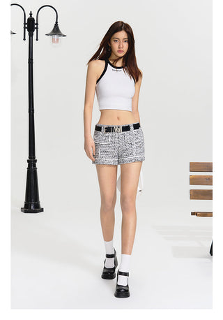 [NAWS] Tweed low waist shorts