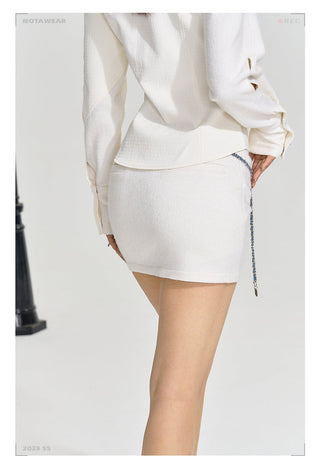 [NAWS] Wool slim jacket + hip skirt suit