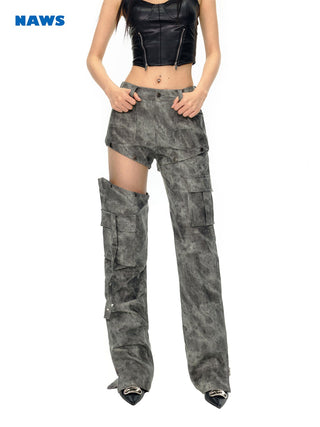 [NAWS] Removable Two-Wear Tie-Dye Pants