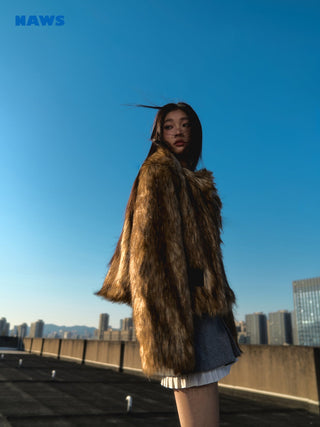 [NAWS] Loose fit fur coat