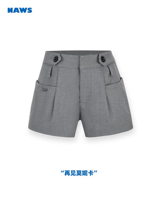 [NAWS] Waist buckle suit shorts