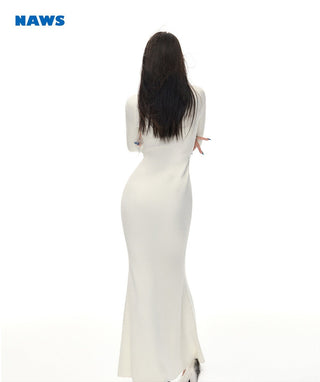 [NAWS] Ostrich collar bodycon dress