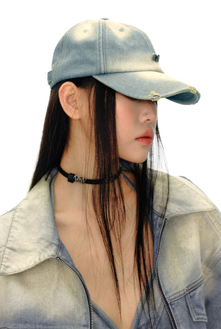 [NAWS] Washed Distressed Denim Cap