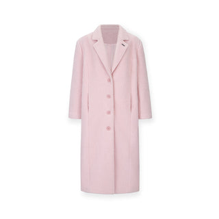 [NAWS] Woolen long pink coat