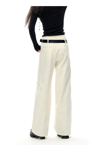 [NAWS] Relaxed casual woolen pants