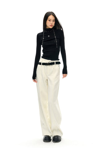 [NAWS] Relaxed casual woolen pants