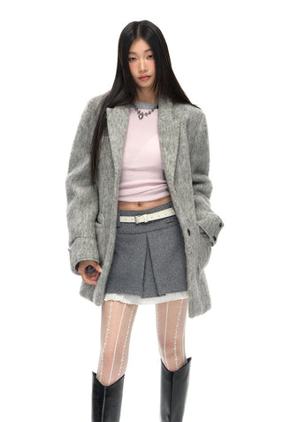 [NAWS] Woolen Hollow Cuff Jacket Grey