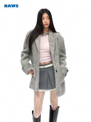 [NAWS] Ripped cuffs Wool coat