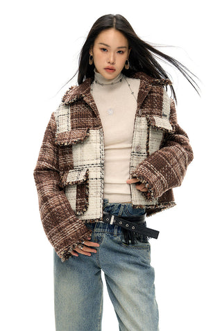 [NAWS] Wool patchwork tweed jacket