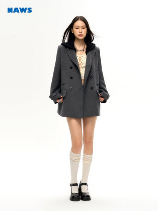 [NAWS] Wool coat (detachable hood)