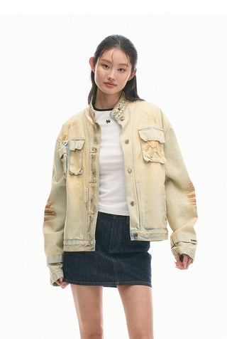 [NAWS] Python Vintage Denim Brush Coat