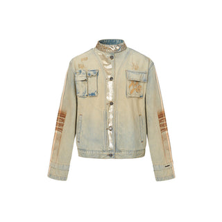 [NAWS] Python Vintage Denim Brush Coat